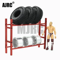 ajrc 110 scale 1 9 2 2 wheel rim tire storage rack for rc crawler trax trx 4 trx 6 axial scx10 d90 d110 tf2 yokomo rc car