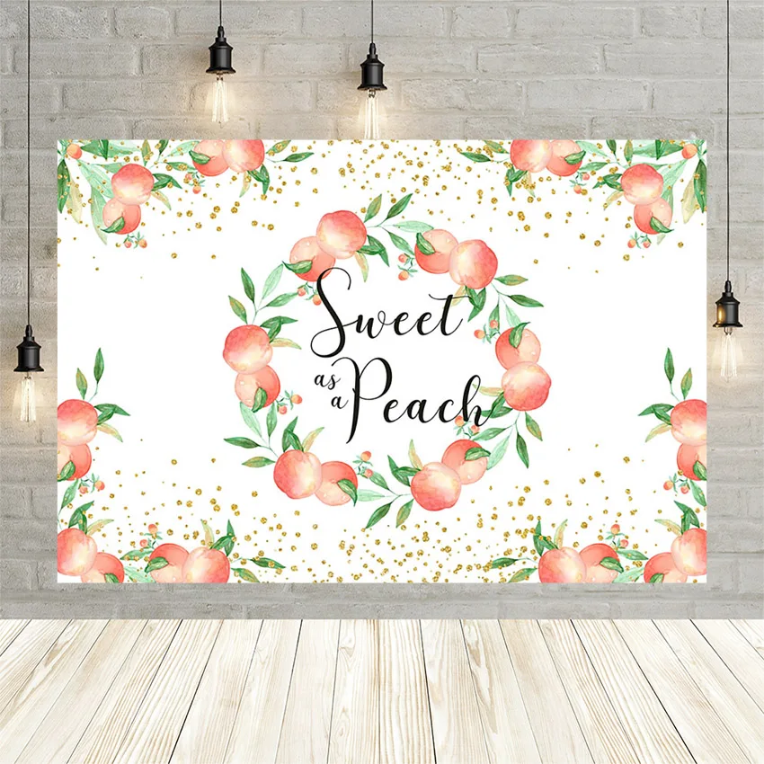 

Виниловый фон Mehofond для детской фотосъемки с изображением маленького сладкого персика фруктов на день рождения фон для фотостудии Фотофон