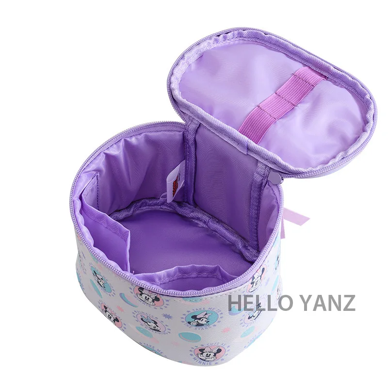 

2021 Disney Cosmetic Bag New Cute Square Bag Minnie Authentic PVC Material Travel Storage Toilet Bag Fashion Woman Cosmetic Bag