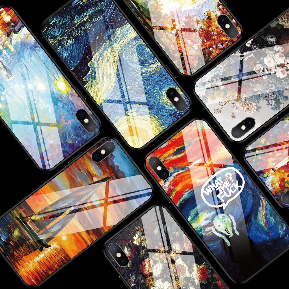 Роскошный чехол для телефона с абстрактным рисунком iPhone 7 8 Plus X XS MAX XR глянцевый из