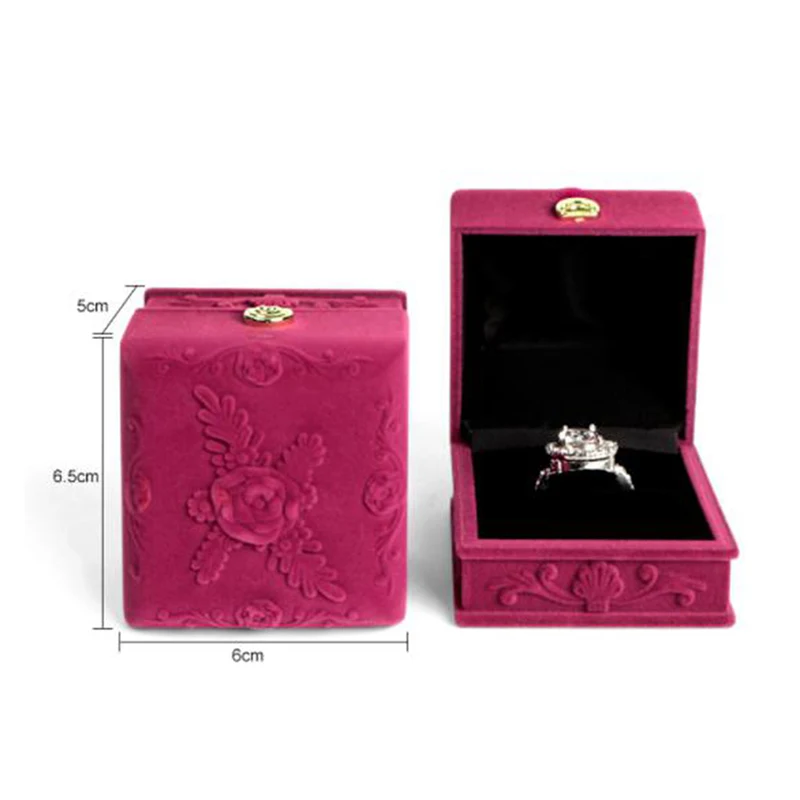 Бархатное ожерелье с принтом роз кольцо коробка для ювелирных изделий браслет