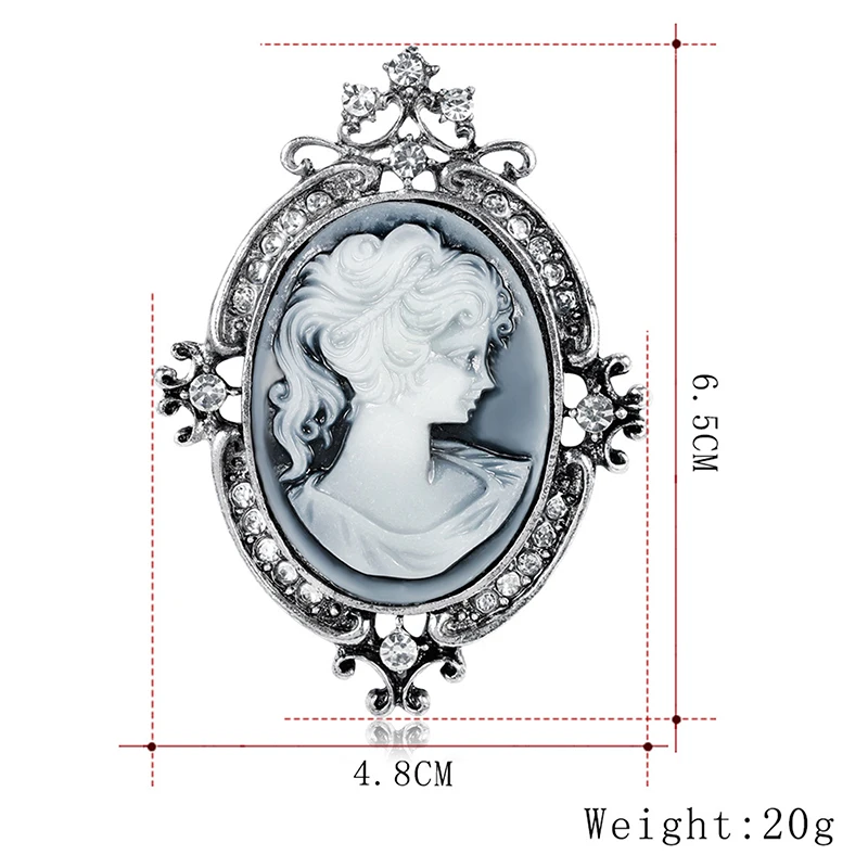 Женская Винтажная Брошь Стразы в викторианском стиле брошь виде головы королевы