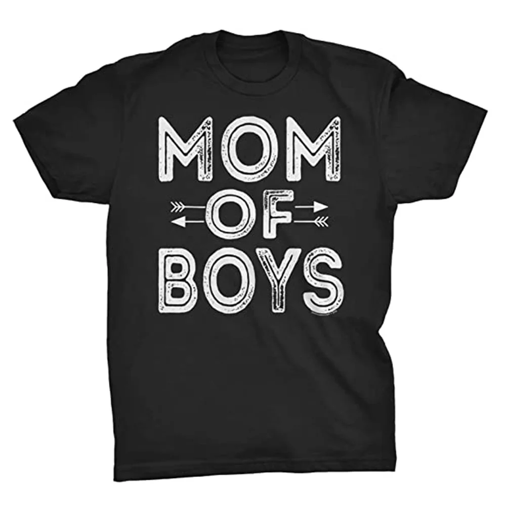 

Boy's mother funny letter print women's T-shirt round neck T-shirt jyx310