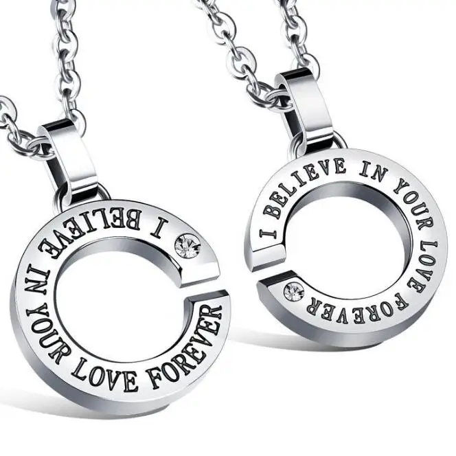 LOOKER открытый круглый дизайн пара кулон ожерелье День Святого Валентина/помолвка