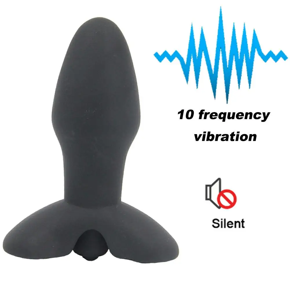 Вибрационная Анальная пробка с 10 режимами вибрации силиконовый фаллоимитатор