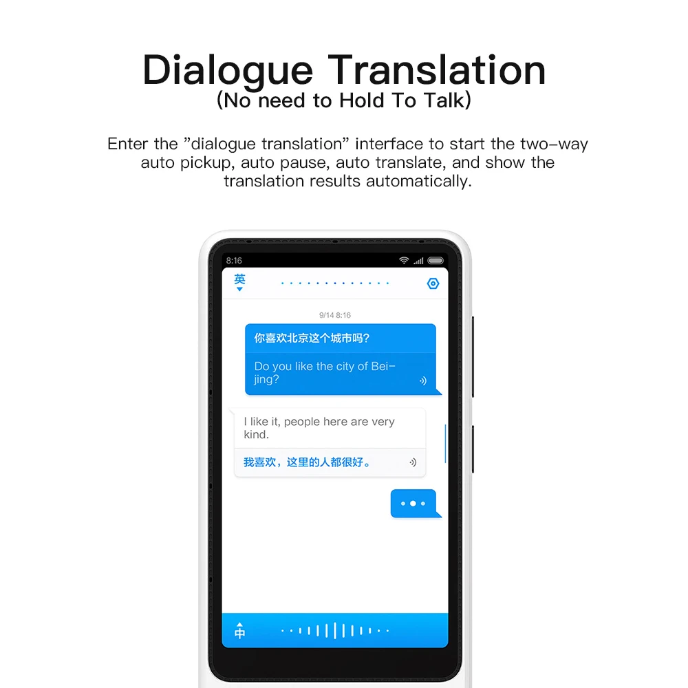 Xiaomi Mijia переводчик AI Voice Translate сенсорный экран 4G/WiFi/SIM 8MP камера фото Tranlation