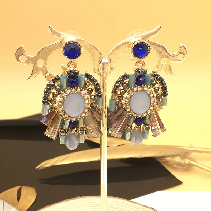 

FDream Hot Sale Vintage Design Cheap Earring For Women Fashion Jewelry Bohemian Statement Crystal Stud Earrings Brincos