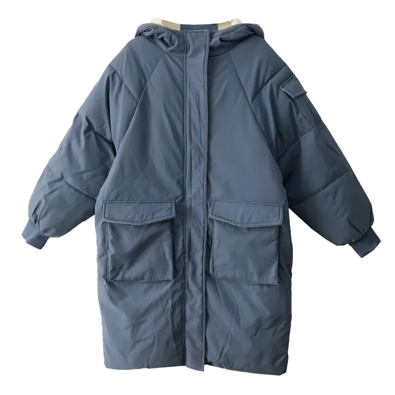 

Casual Apricot Black Blue Autumn Winter Women Long Parkas Warm Hooded Long Sleeve Female Jacket High Street Down Jackets 2020