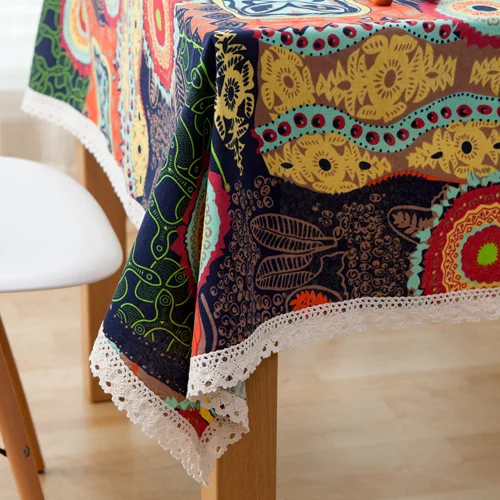 В китайском стиле в этническом хлопковая и льняная скатерть для ресторана Бар