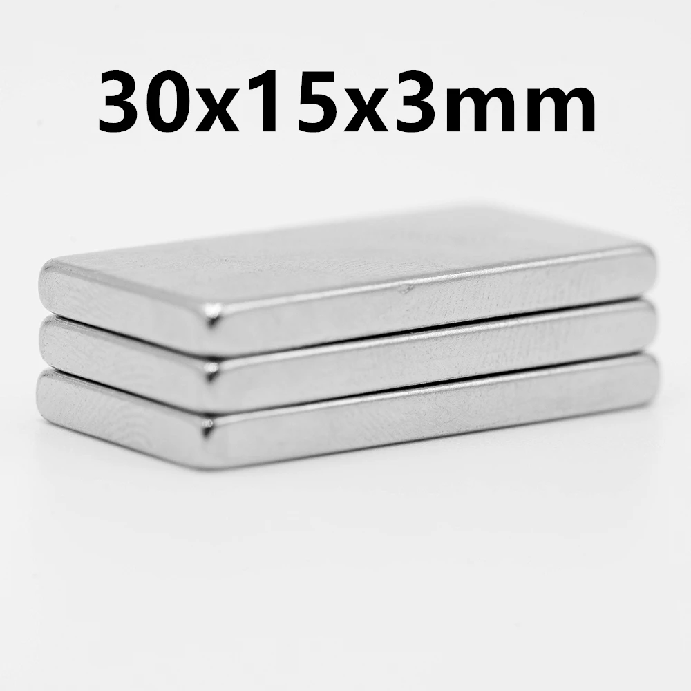 20 Вт 30 50 шт. 30x15x3 мм N35 большой квадратный магнит сильный неодимовый