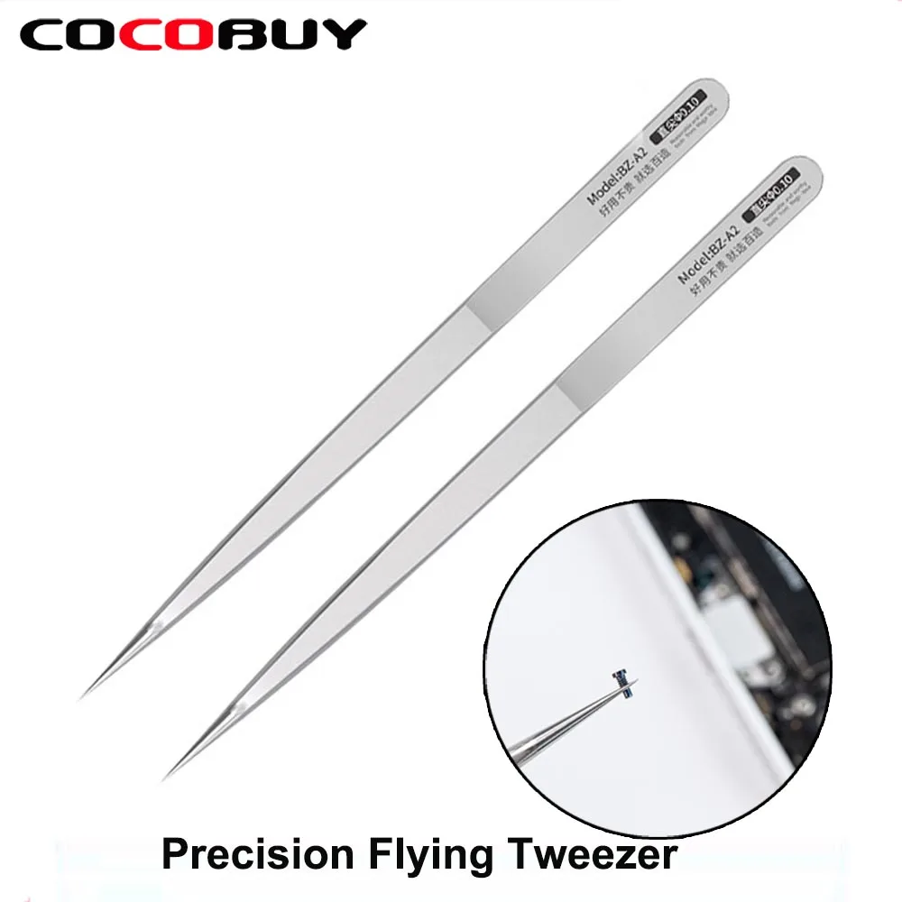 

Non-magnetic Tweezers Anti-static Precision Stainless Forceps Phone Motherboard Repair IC Chips Motherboard Repair Hand Tools