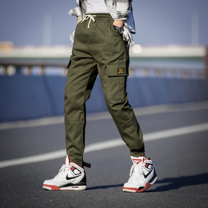 Мужские брюки-карго M-5XL 2021, уличная одежда в стиле хип-хоп, брюки-джоггеры, модные брюки, повседневные джоггеры с несколькими карманами, спор...