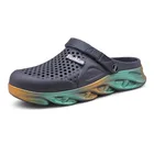 Сандалии для мужчин и женщин, шлепанцы, ПВХ, резина, клоги, обувь для сада, пляжа, плоская подошва, летние сандалии