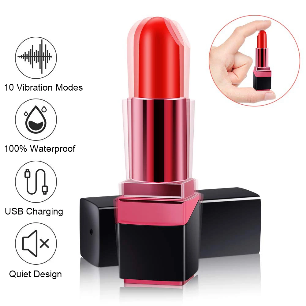 Губная помада пуля вибраторы флирт секс игрушка для женщины 10 скоростей Вагина