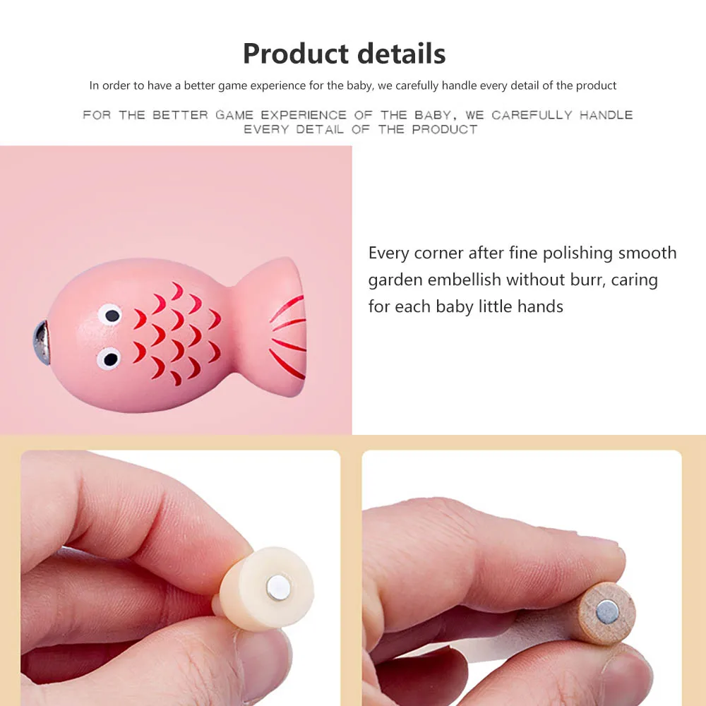 

kids Wooden Montessori Toys Digit Magnetic Games Fishing Toys Game Catch Worm Educational Puzzle Toys baby Children Xmas Gifts