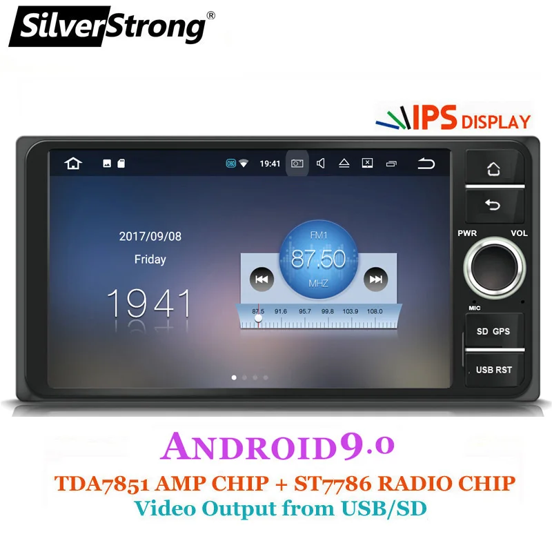 SilverStrong Универсальный 7 дюймов Android9.0 радио автомобиля 2din DVD для Corolla e120 для Toyota RAV4 Hilux Fortuner Innova Prado