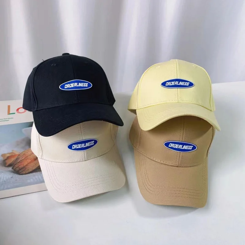 

2021 Trend Letter Lable Women's Baseball Cap Hip Hop Sun Protection Cotton Sun Hat Summer Bob Adjustable Colorful Baseball Cap