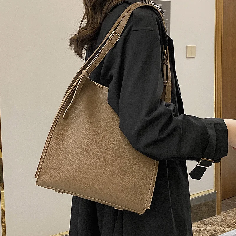 

VeryMe Large Capacity Female Hobo Handbags Vintage Leather Shopper Shoulder Bag Quality Retro Bucket Bags Women sac a main femme