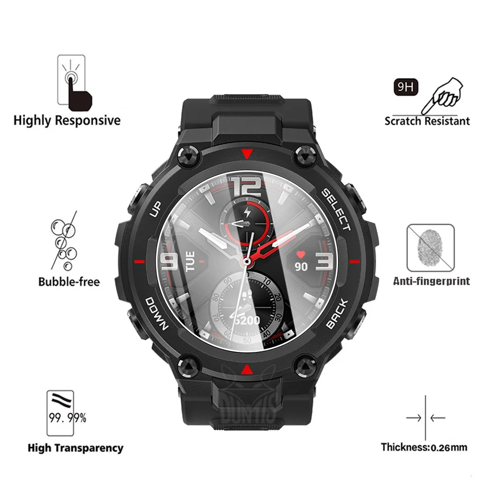 Для Amazfit T-REX закаленное стекло для защиты экрана Xiaomi Huami умные часы с защитой от