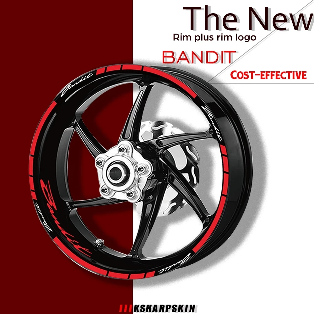 Reflective Motorcycle Wheel Stickers For Suzuki Bandit bandit Tire Decoration Rim Logo Stickers 1200 600