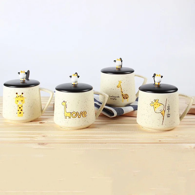 Оригинальные Мультяшные керамические кофейные кружки красивые чашки для