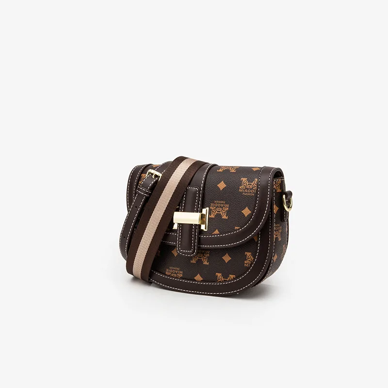 

Real Leather Women Saddles 2021 New Fashion Retro Printing Crossbody Bag Ladies Designer Purses and Handbags Channels Handbags