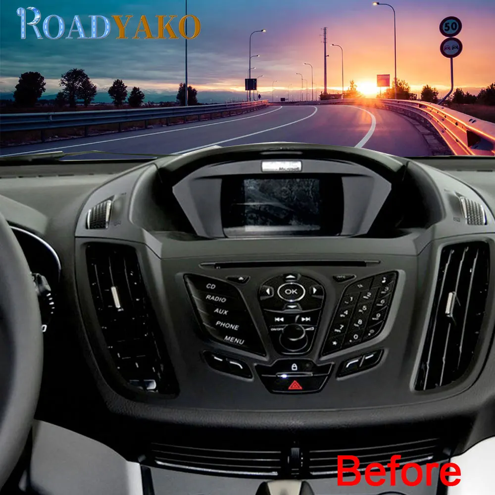 Verkauf 9 ''Android Für Ford Kuga 2013-2019 Stereo Auto Auto Radio Multimedia Player GPS Navigation Autoradio Auto Dash Kit 2 Din