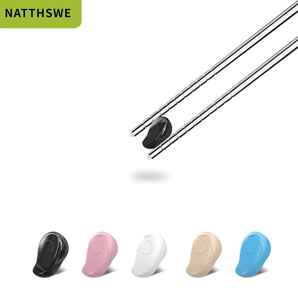 NATTHSWE мини беспроводные Bluetooth наушники вкладыши Спорт с микрофоном гарнитура для