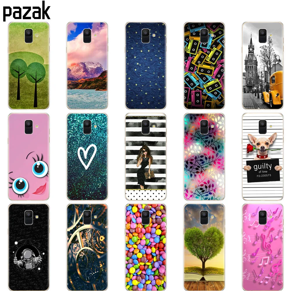 Силиконовый чехол для Samsung Galaxy A6 2018 с двумя SIM картами SM A600 A600F samsung plus A605 A605F