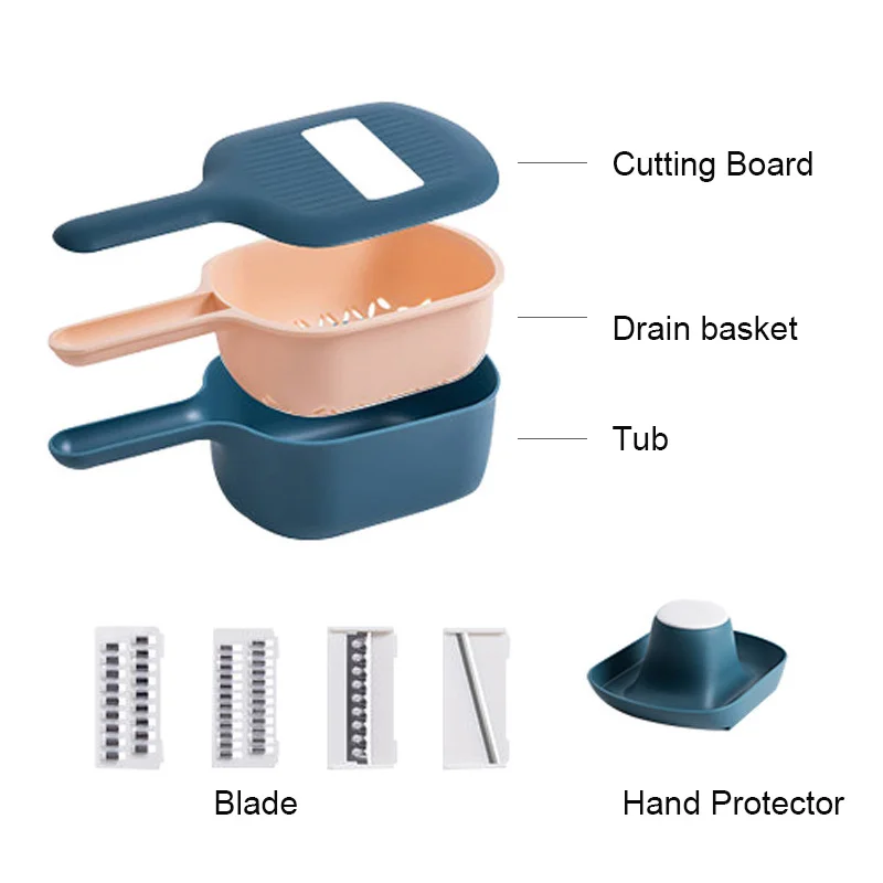 

Multifunctional Vegetable Cutter Fruit Peeler Potato Shredder Fruit Slicer Chopper Drain Basket Slicer Kitchen Tools Accessories