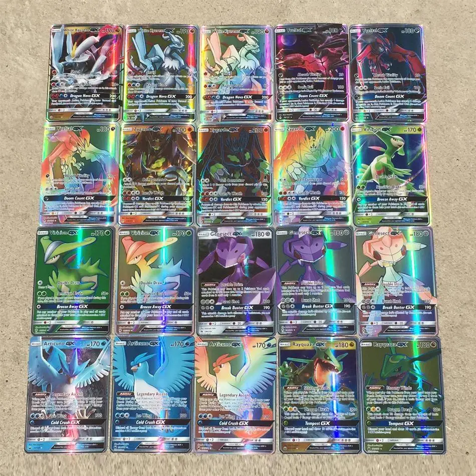 200 шт. без повторов Покемон карточка GX блестящая игра Такара томия Боевая