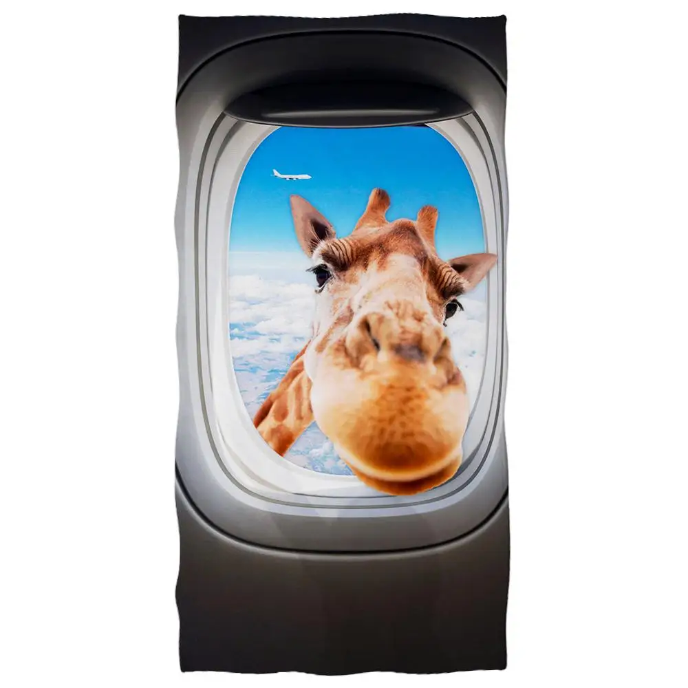 C0062 HUGSIDEA, жираф, Селфи, 3D дизайн, пляжное полотенце, супер впитывающее, домашний текстиль, банное полотенце для лица, полотенце для волос, s для милых детей, мягкое, спортивное, Toalla - Цвет: C0062
