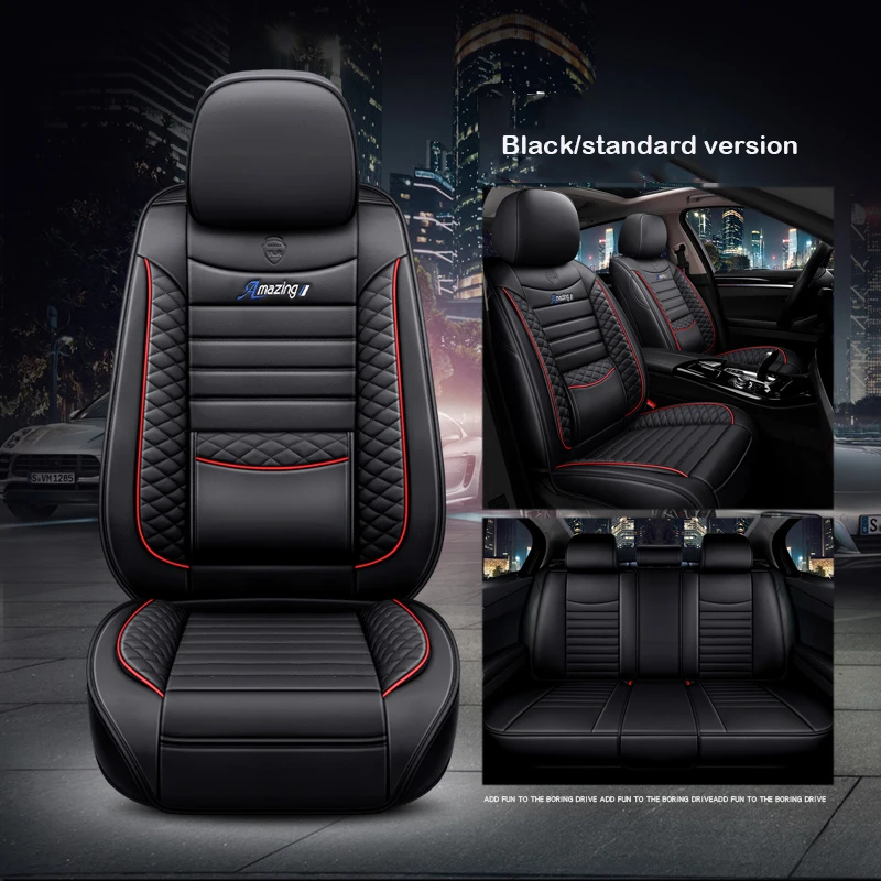 Чехол на сиденье автомобиля универсальный кожаный чехол для toyota avensis t25 wish prado 120 150