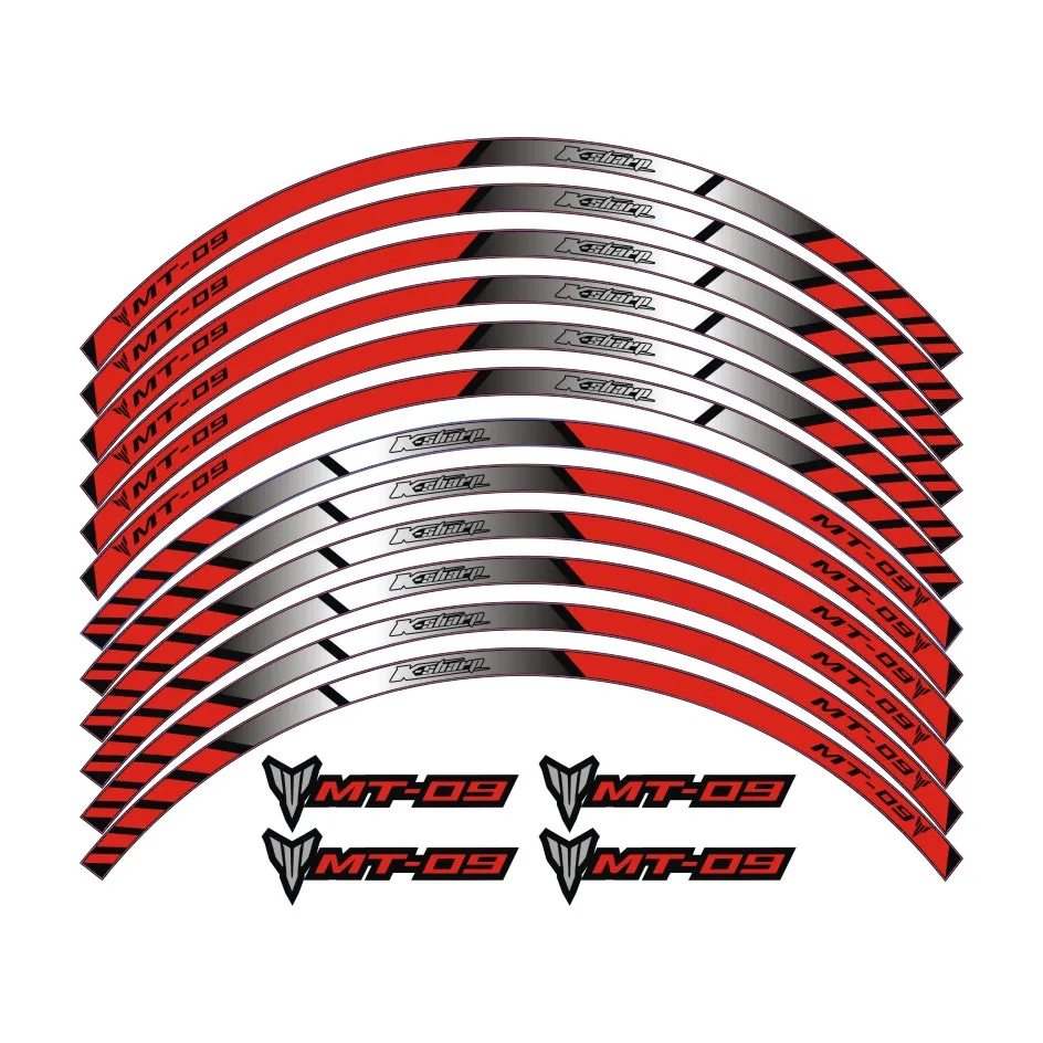 k-sharp 4 color for YAMAHA MT-09 motorcycle wheel decals Reflective stickers rim stripes MT 09 motorbike mt09 | Автомобили и