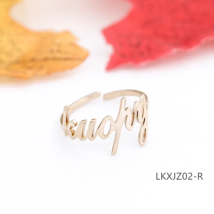 Кольцо с надписью Luck дизайнерское кольцо для мужчин и женщин модное на палец