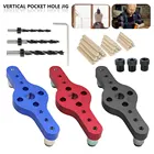 Сплав вертикальный карман отверстие джиг деревообрабатывающий 6810 мм буровые установки древесины Линг самостоятельно центрирующая дрель Руководство отверстие комплект из джинсовой ткани