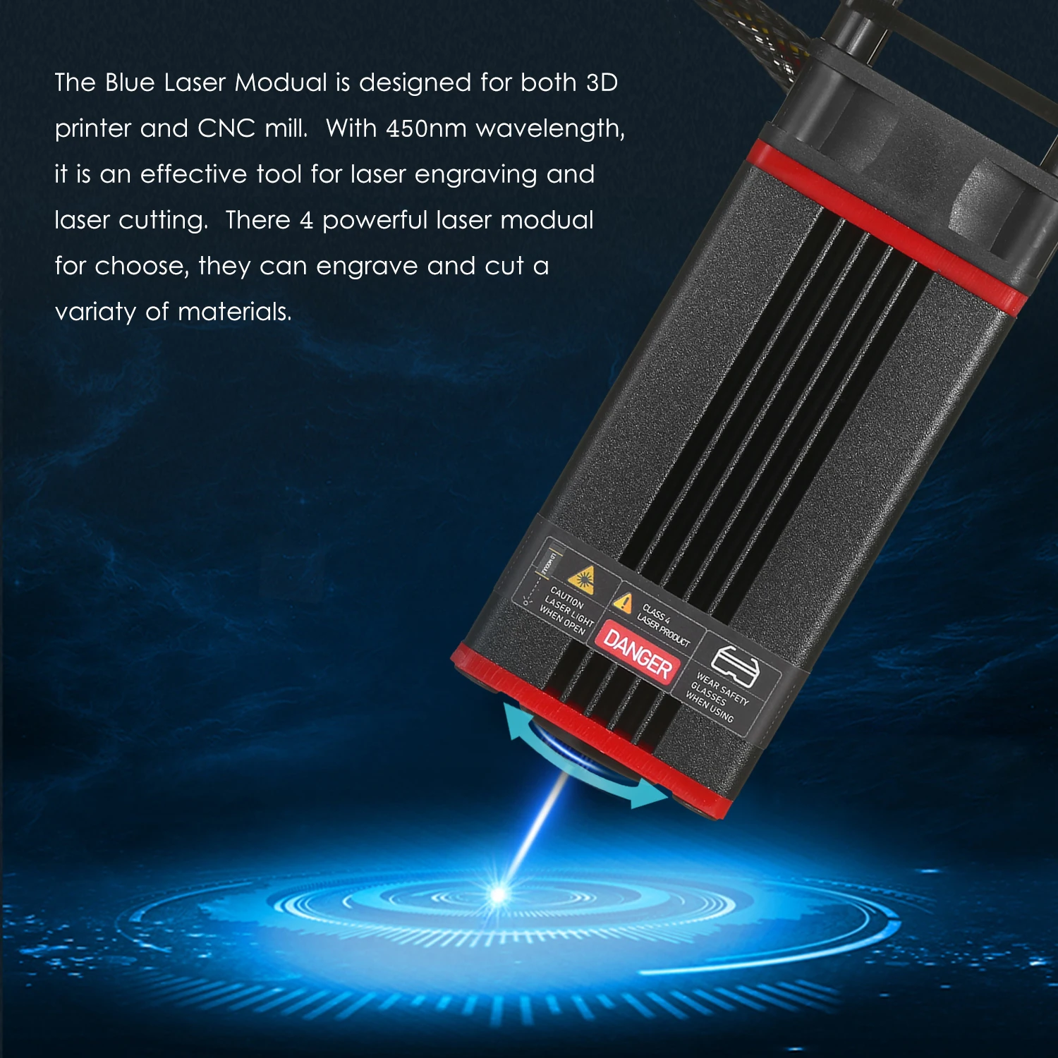 

Upgrade 10W Laser Module Laser Head 450nm Blue Lase For Laser Cutting Machine CNC DIY Laser Wood Marking Cutting Tool