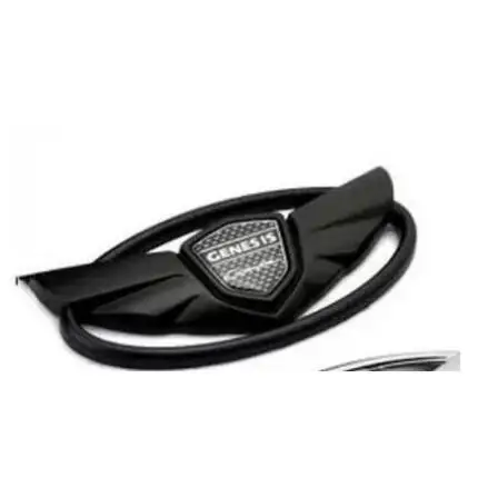 2PCS BLACK Автомобили 3D стильные аксессуары хромированный значок наклейка на заднюю панель для Hyundai Genesis Coupe крыло автомобиля стикер - Цвет: 2PCS BLACK
