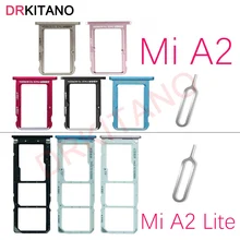 Для Xiaomi mi A2 держатель лотка для sim-карты mi cro SD слот для карты адаптер mi A2 для Xiaomi mi A2 Lite SIM лоток запасные части