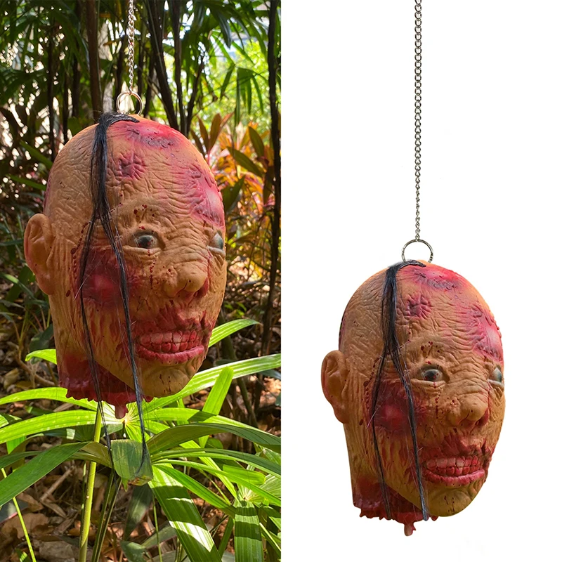 

Creepy Head Hanging Ornament Scary Latex Masque Halloween Props Decoration for Festival Party Masquerade TS2 Wind Chimes Hanging