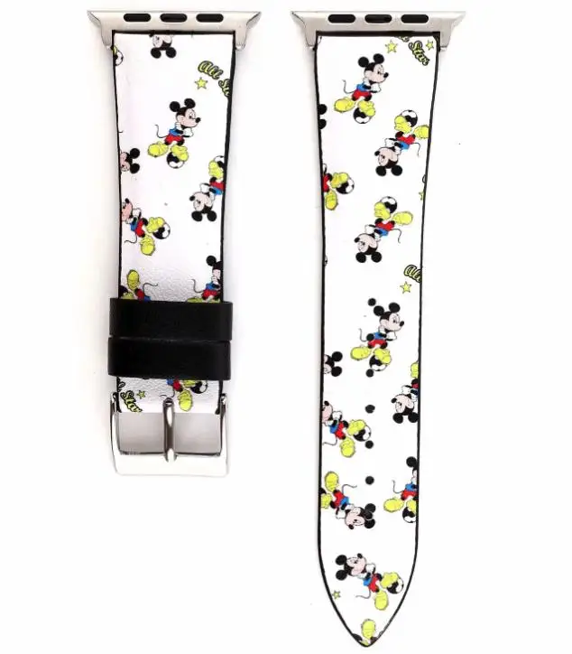 Ремешок для iwatch Apple Watch Series 1234 44 мм 40 мм 38 мм 42 мм Микки Маус Минни мультфильм ремешки для часов - Цвет ремешка: 44