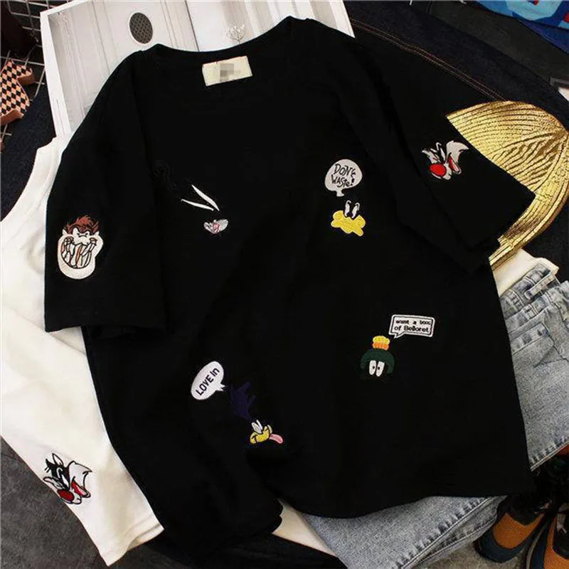 Новинка 2021 популярная футболка Свободная Женская одежда модная летняя