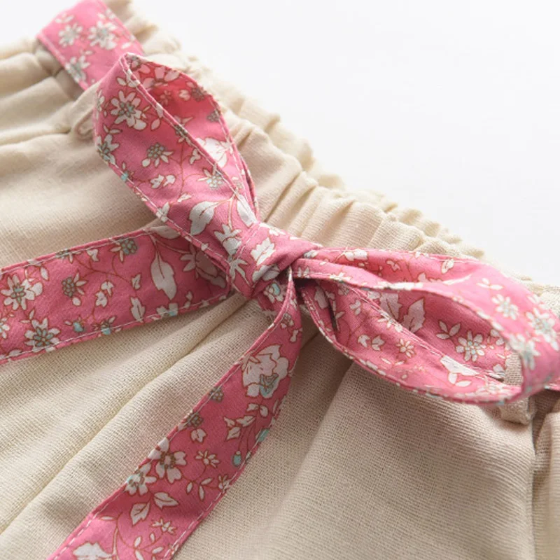 

Keelorn Girls Clothing Sets Cute Summer Kids Girl Bowtie Outfits Sleeveless Floral Top+Shorts 2Pcs Casual Children Suits 2-6Y