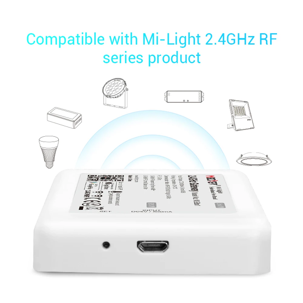 Milight Wifi WL-Box1 5 в iOS Android Amazon Alexa голосовой пульт дистанционного управления Совместимость Milight светодиодные лампы IOS Android APP контроллер