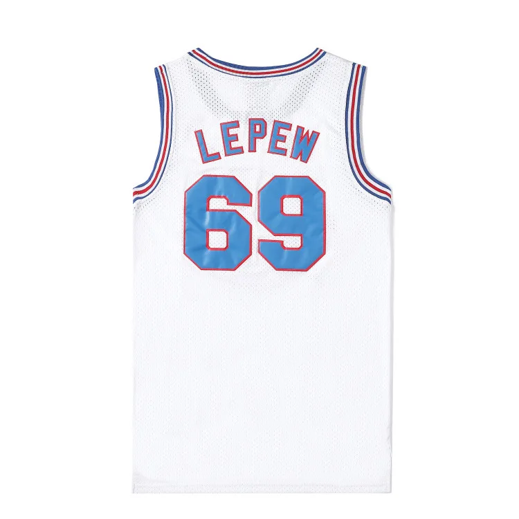 classic space jam film cosplay costume version embroidered jersey basketball wear white black no 34 jersey free global shipping