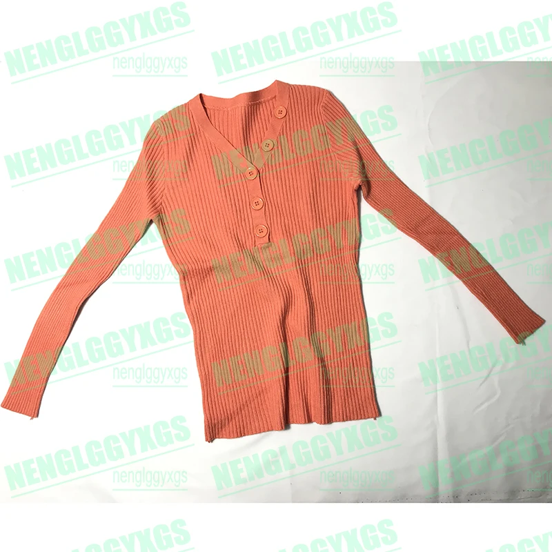 Большие размеры женские свитера с пуговицами весна осень зима однотонный