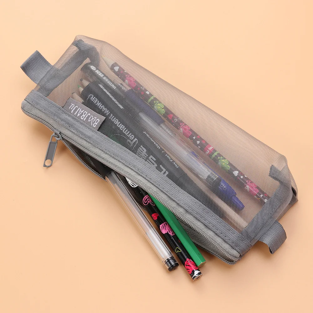 

3pcs Zipper File Bags Organizer Mesh Zipper Pencil Case Storage Travel Holder Transparent Multipurpose Paper Document Pouches St