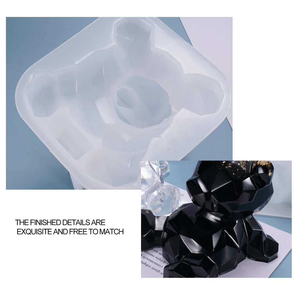 

Cute Bear 3D Silicone Molds Crystal Bear Mobile Phone Holder Funny Mold Kawaii Silicone Mold Resin Pendant Mold