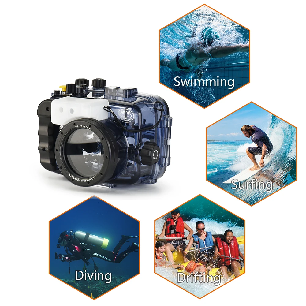 130ft/40m Waterproof Box Underwater Housing Camera Diving for Sony A6000 A6300 A6500 A6400 16-50mm Bag Case Cover | Электроника