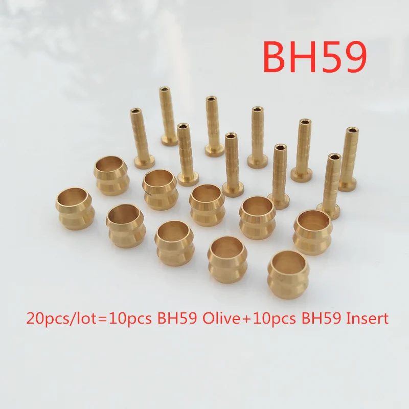 Z10000506PY20 20 шт./лот BH59 Велосипедный тормозной шланг MTB Гидравлический дисковый тормоз оливковое соединение вставка для shimano BH59 BH90 гидравлический дисковый тормозной кабель - Цвет: Z10000506PY20